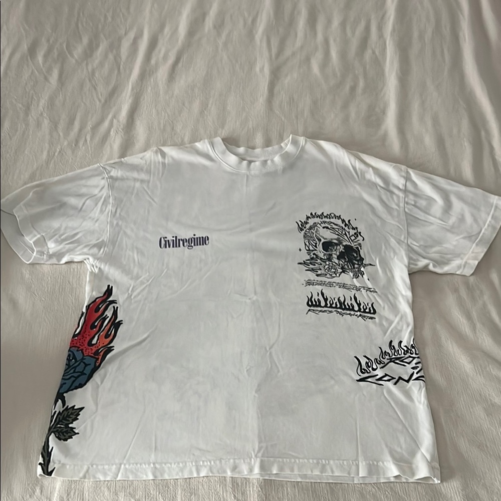 White Graphic Men's T-Shirt